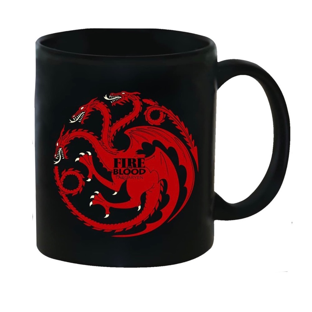 Game Of Thrones MUG Targaryen Winter Is Coming Ceramic BLACK HBO show fan TV NEW